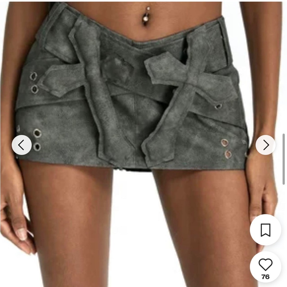 Stylish Gray Mini Skirt